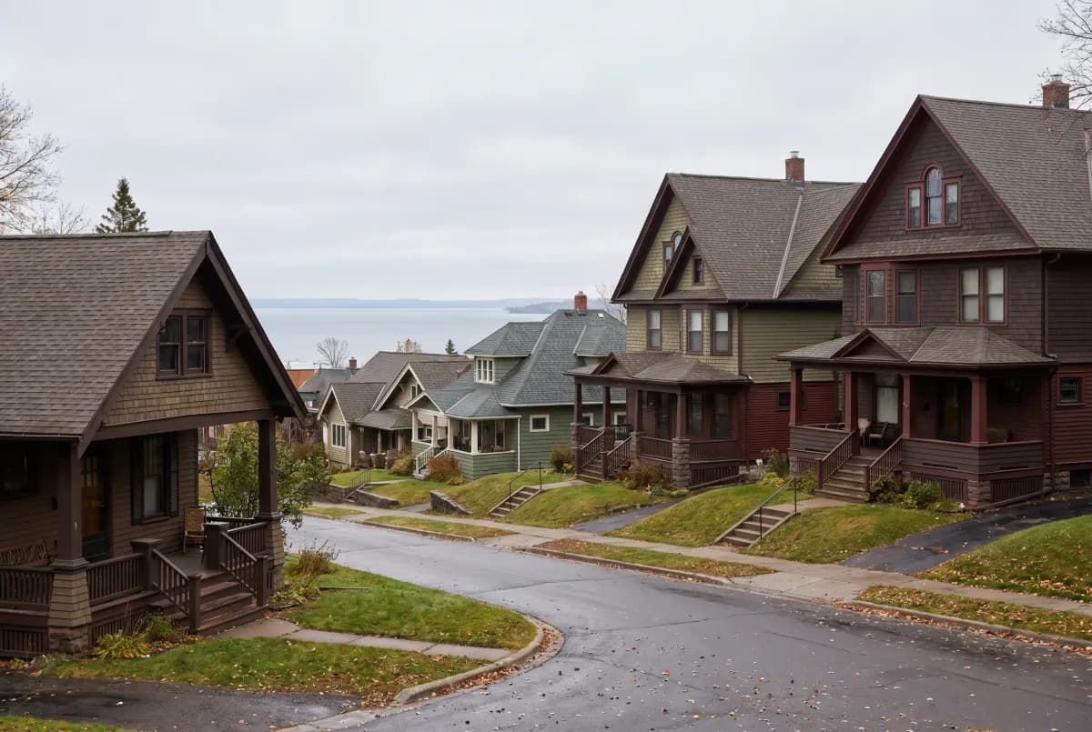 Duluth, MN — neighborhood roofing view