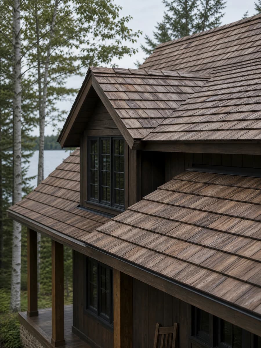 Brava Cedar Shake roof — close angle detail