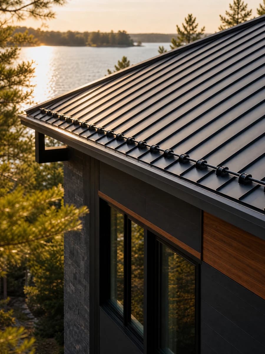 Standing Seam Metal roof — close angle detail
