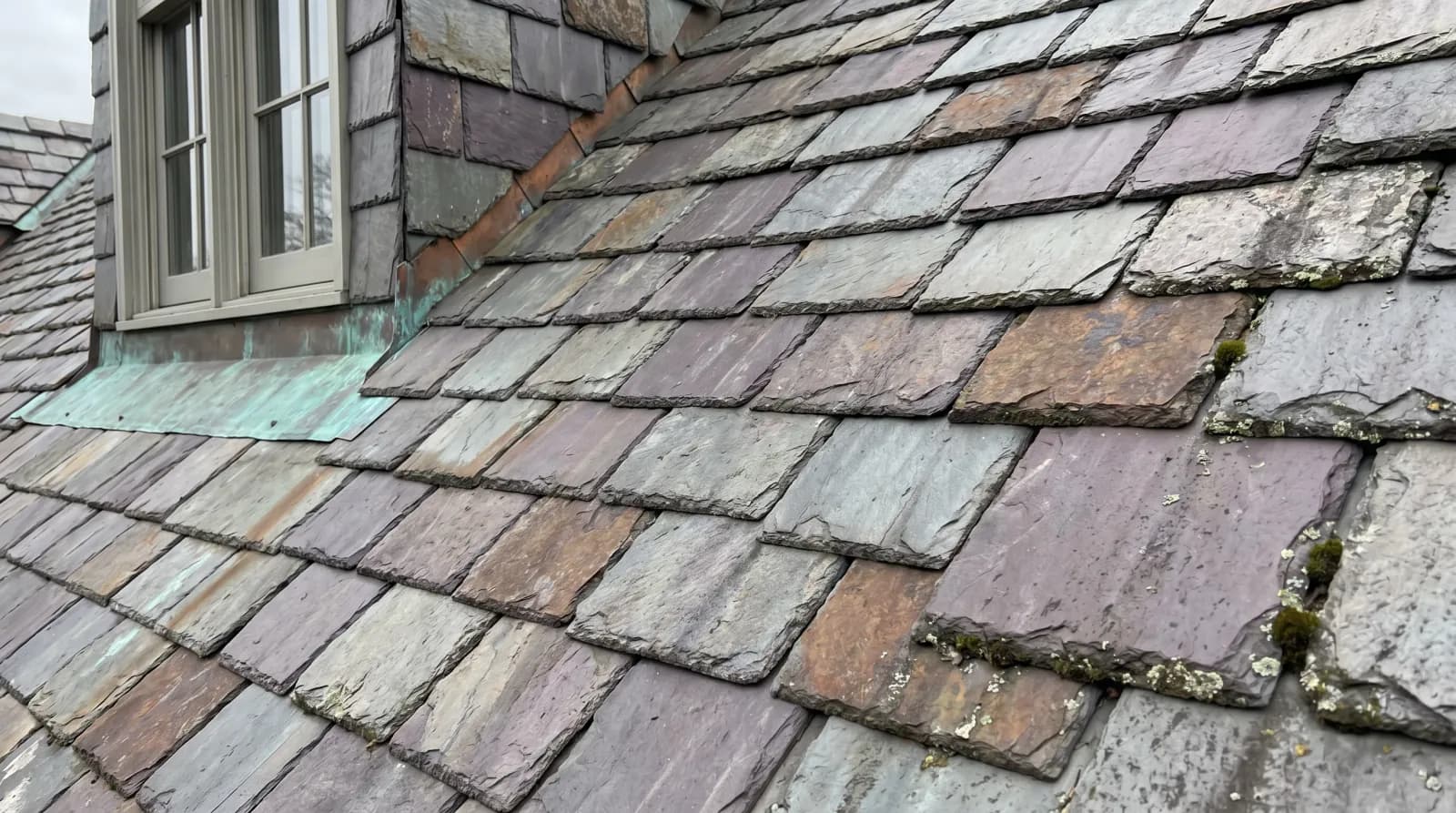 Natural Slate roofing on a Minnesota home